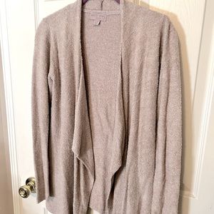 Barefoot Dreams Cozy Chic light Cardigan in a very light pink color